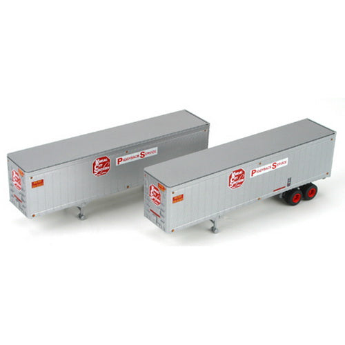 Athearn 70480 HO Kansas City Southern 40' Trailers #20-5227 / 20-5255 (Box of 2)