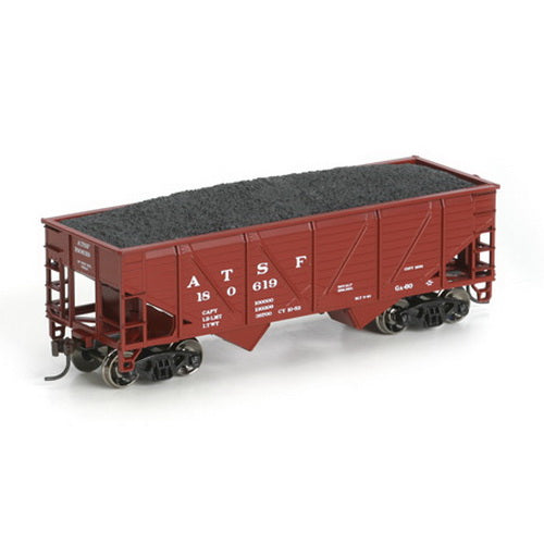 Athearn 70787 Santa Fe 34' Ribbed Hopper w/Coal Load #180619