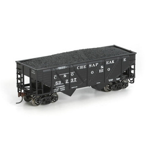 Athearn 70791 HO Scale C&O 34' Ribbed Hopper w/Coal Load #53237