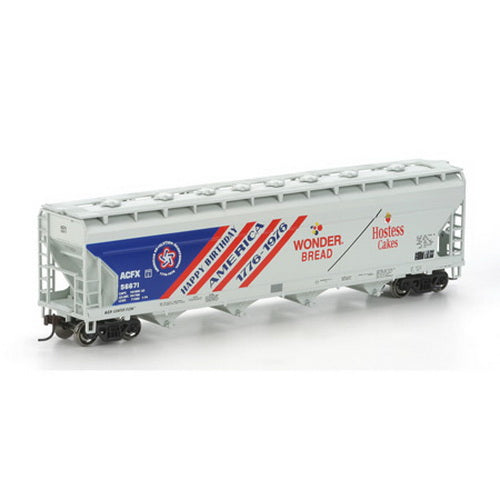 Athearn 72295 HO 72295 Wonder Bread ACF 4-Bay CF Hopper #56671