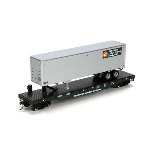 Athearn 72476 BCR 50' Flat with 40' Trailer #1