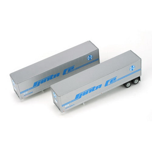 Athearn 73308 HO Santa Fe 40' Smooth Side Z-Van Trailers (Set of 2)