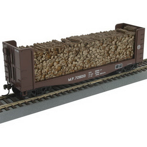 Athearn 91471 HO Scale Missouri Pacific Pulpwood Flat w/Load #728013