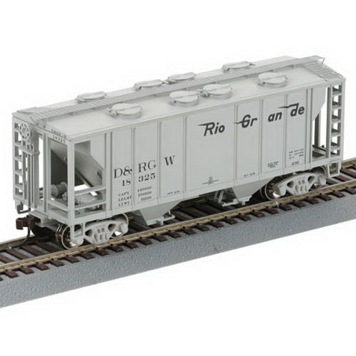 Athearn 94363 D&RGW 34'''' PS2 2003 2-Bay Covered Hopper #18325
