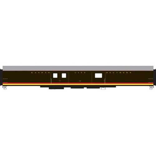 Rapido Trains 106134 HO Kansas City Southern 73' 6" Smooth Side Baggage #17