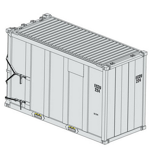 Atlas 20000656 ECCU 20' Hi-Cube MSW Trash Containers (4)