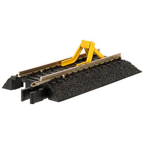 Atlas 2425 N Code 65 2" Straight True-Track with Yellow Bumper (Pack of 2)