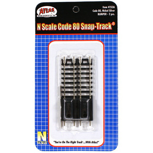 Atlas 2536 N Scale Code 80 Nickel Silver Bumpers (Pack of 2)