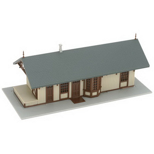 Atlas 28491 N Scale Built Up Tan Marywood Station w/Brown Shutters