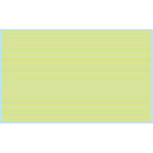 Kadee 3126 HO Sheet of Yellow Street Decal with Solid Dashes