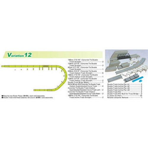 Kato 20-871-1 N Double Track Viaduct Add On (Set of 12)