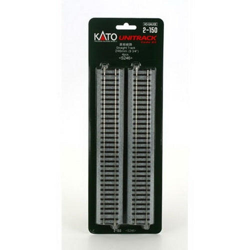 Kato 2-150 HO Gauge Code 83 9-3/4" Straight UniTrack (Pack of 4)