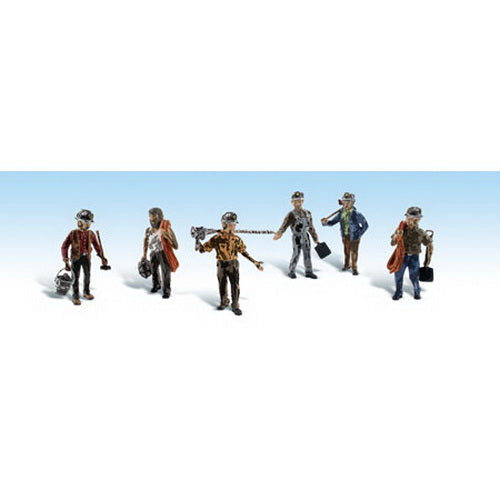 Woodland Scenics A1933 HO Scenic Accents Miner Figures (Set of 6)