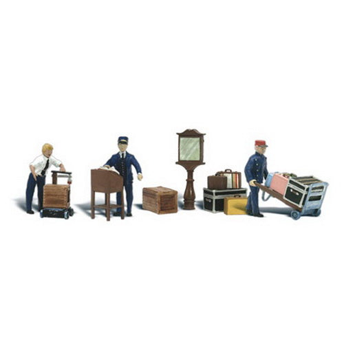 Woodland Scenics A2211 N Scenic Accents Depot Workers & Accessories (Set of 12)
