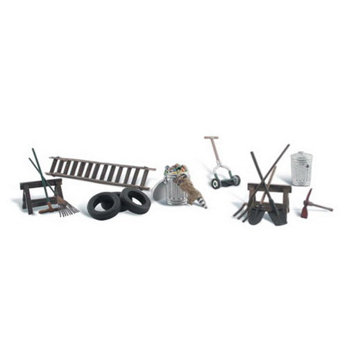 Woodland Scenics A2212 N Scenic Accents Garage Treasures (Set of 13)