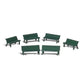 Woodland Scenics A2758 O Scenic Accents Park Benches (Pack of 6)