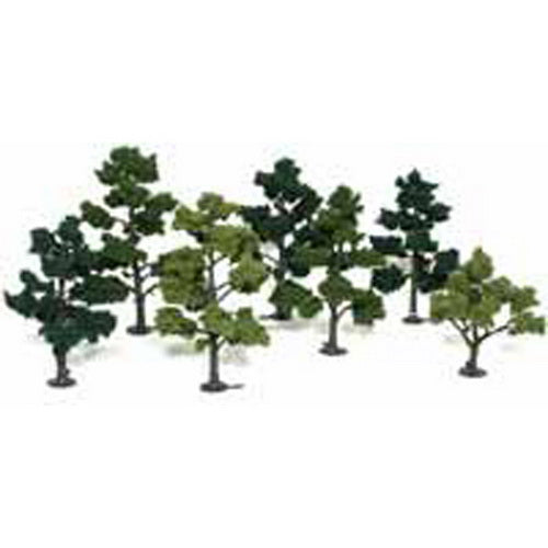Woodland Scenics TR1103 5" - 7" Assorted Green Realistic Tree Kits (Pack of 7)