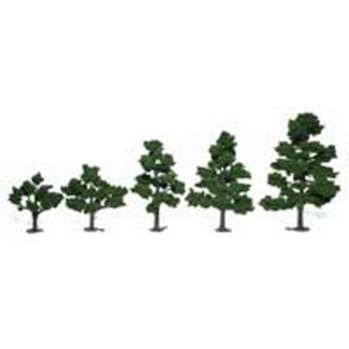 Woodland Scenics TR1112 3" - 7" Medium Green Realistic Tree Kits (Pack of 6)