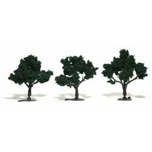 Woodland Scenics TR1508 N/HO/O 3"-4" Dark Green Realistic Trees (Pack of 3)