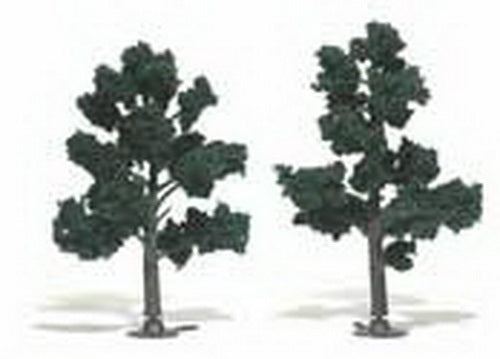 Woodland Scenics TR1514 N/HO/O 5" - 6" Dark Green Realistic Trees (Pack of 2)