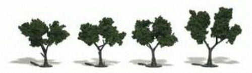 Woodland Scenics TR1504 2" - 3" Medium Green Realistic Trees (Pack of 4)