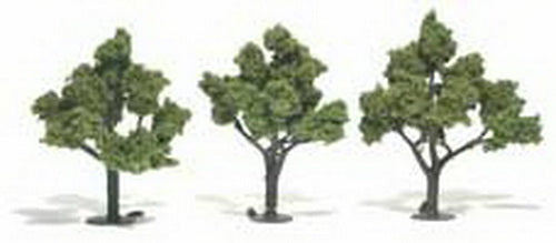 Woodland Scenics TR1509 4" - 5" Light Green Realistic Trees (Pack of 3)