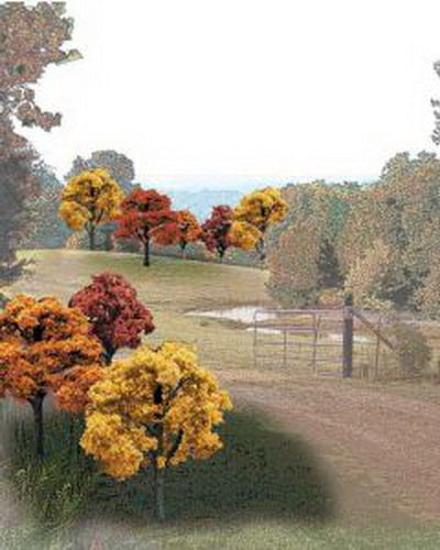 Woodland Scenics TR1576 2" - 3" Fall Colors Deciduous Trees (Pack of 23)