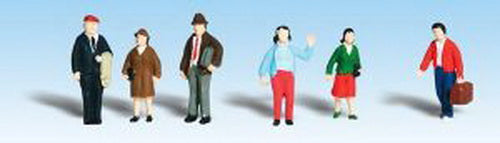 Woodland Scenics A1837 HO General Public People Figures (Set of 6)