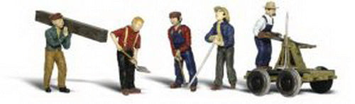 Woodland Scenics A2177 N Scenic Accents Rail Worker Figures (Set of 7)