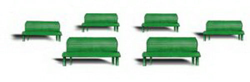 Woodland Scenics A2181 N Green Park Benches Scenic Accents (Set of 6)
