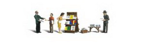 Woodland Scenics A2191 N Scenic Accents Newsstand Scene & Figures (Set of 7)