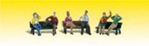 Woodland Scenics A2206 N Seated People On Benches Figures (Set of 6)
