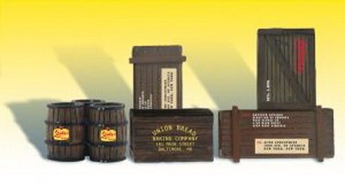 Woodland Scenics A2564 G Scenic Accents Wooden Crates and Barrels (Set of 7)