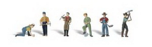 Woodland Scenics A2723 O Scenic Accents Track Worker Figures (Set of 6)