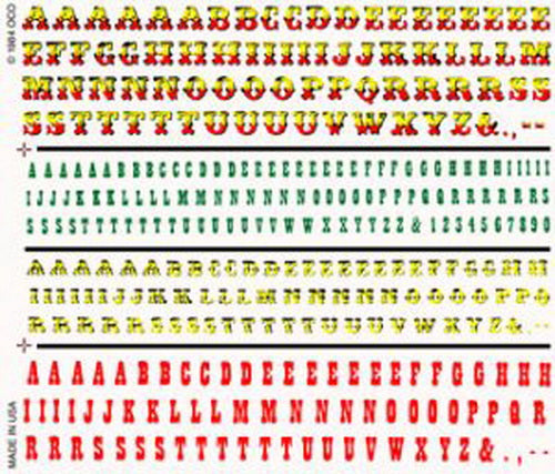 Woodland Scenics DT501 Tuscan & Playbill Dry Transfer Decals