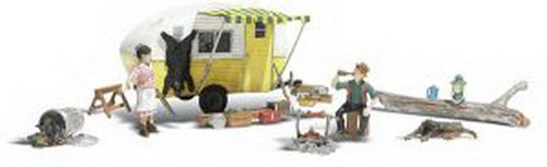Woodland Scenics AS5542 HO AutoScenes Ma & Pa's Trailer Haven (Pack of 9)
