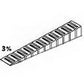 Woodland Scenics ST1415 3% SubTerrain Foam Incline/Decline Starters (Pack of 6)