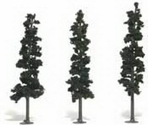 Woodland Scenics TR1563 7" - 8" Conifer Green Realistic Trees (Pack of 3)