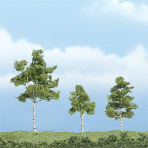 Woodland Scenics TR1605 2.75"/1.50"/2.25" Paper Birch Premium Trees (Pack of 3)