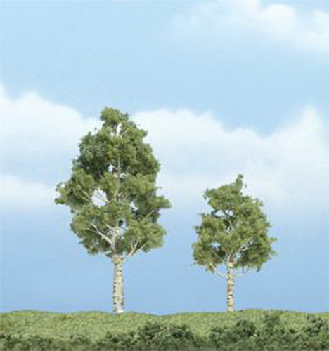 Woodland Scenics TR1612 3", 2" Aspen Ready-Made Premium Trees (Pack of 2)