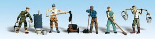 Woodland Scenics A1828 HO Scale Scenic Accents Roofer Figures (Set of 8)