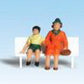 Woodland Scenics A1832 HO Scenic Accents Moms & Kids Figures (Set of 6)