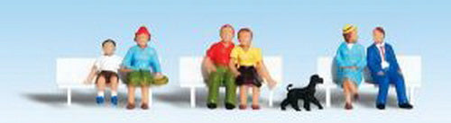 Woodland Scenics A1834 HO Seated People Figures (Set of 6)