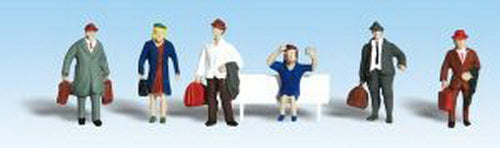 Woodland Scenics A1840 HO Scenic Accents Traveler People Figures (Set of 6)