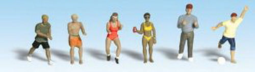 Woodland Scenics A1846 HO Recreational People Figures (Set of 6)