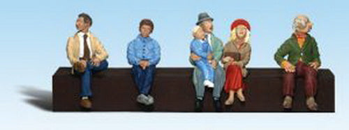 Woodland Scenics A1873 HO Scenic Accents Sitting Passenger Figures (Set of 5)