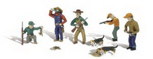 Woodland Scenics A1903 HO Scenic Accents Rabbit Hunt Figures (Set of 11)