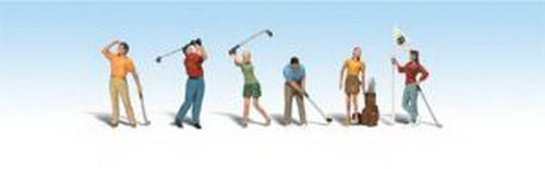 Woodland Scenics A1907 HO Scenic Accents Golfer Figures (Set of 7)