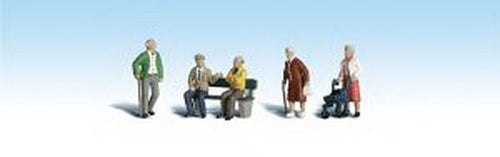 Woodland Scenics A1922 HO Scenic Accents Senior Citizen Figures (Set of 6)