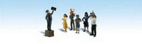 Woodland Scenics A1925 HO Scenic Accents Sermon on the Crate Figures (Set of 7)